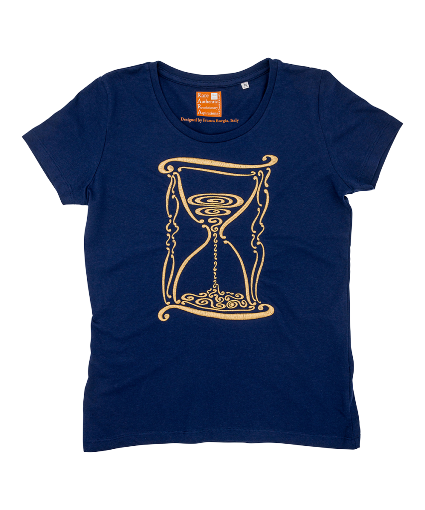 T shirt navy blue large hourglass